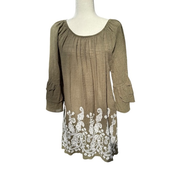 Indigo Soul Boho Embroidered Mini Dress - Picture 1 of 4